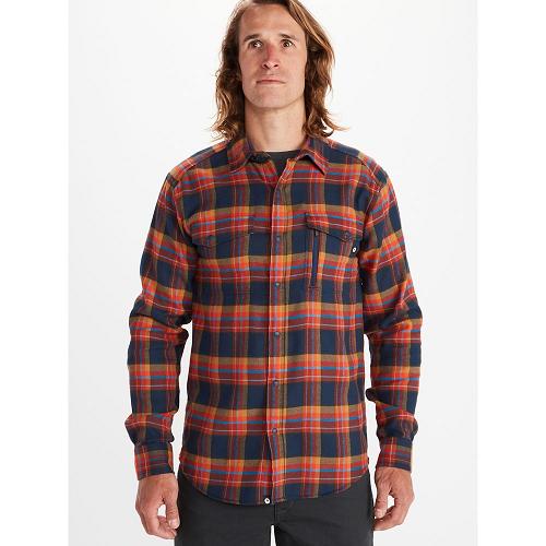 Marmot Clothes Dark Blue NZ - Tromso Shirts Mens NZ4605127